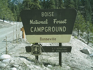 Bonneville Hot Springs Campground Sign